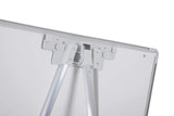 Bi-Office Pizarra Blanca con caballete de trípode basic, pizarra euro 70 x 100 cm, rotafolios con Marco Gris, con bandeja y clip ajustable para bloques