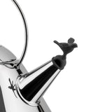 Alessi MG32 AZ - Hervidor de agua eléctrico e inalámbrico, acero inoxidable y mango de poliamida, color negro