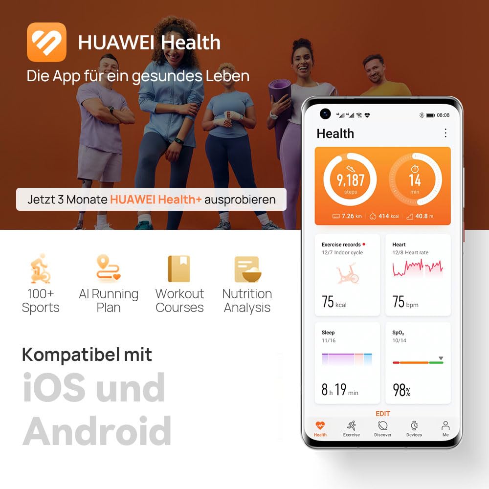 HUAWEI Watch GT 3 Negro, 46 mm, Larga autonomía, AI Running Coach, 100 más Modos Deportivos, Llamadas Bluetooth, Posicionamiento de Cinco Sistemas, Seguimiento de frecuencia cardíaca, Monitoreo de