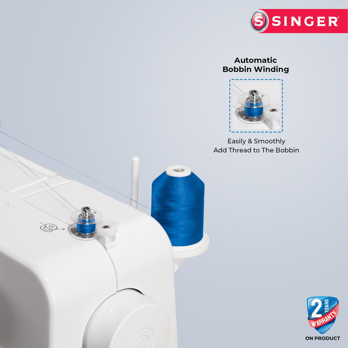 Singer 1409 Promise - Máquina de Coser Mecánica, 9 puntadas, 120 V, color Blanco, 22 x 41 x 35 cm, 6 Kg