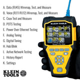 Klein Tools VDV501-770 - Juego de comprobador de cables, Scout Pro Max Ethernet, coaxial/video, teléfono, (RJ11/RJ12/RJ45) cables de conector F, controles remotos de prueba y mapa