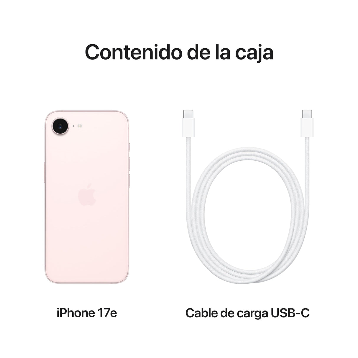 Apple iPhone 17e de 256 GB: Pantalla Super Retina XDR de 6,1 Pulgadas, Chip A19, autonomía para Todo el día, cámara Fusion de 48 Mpx; Rosa