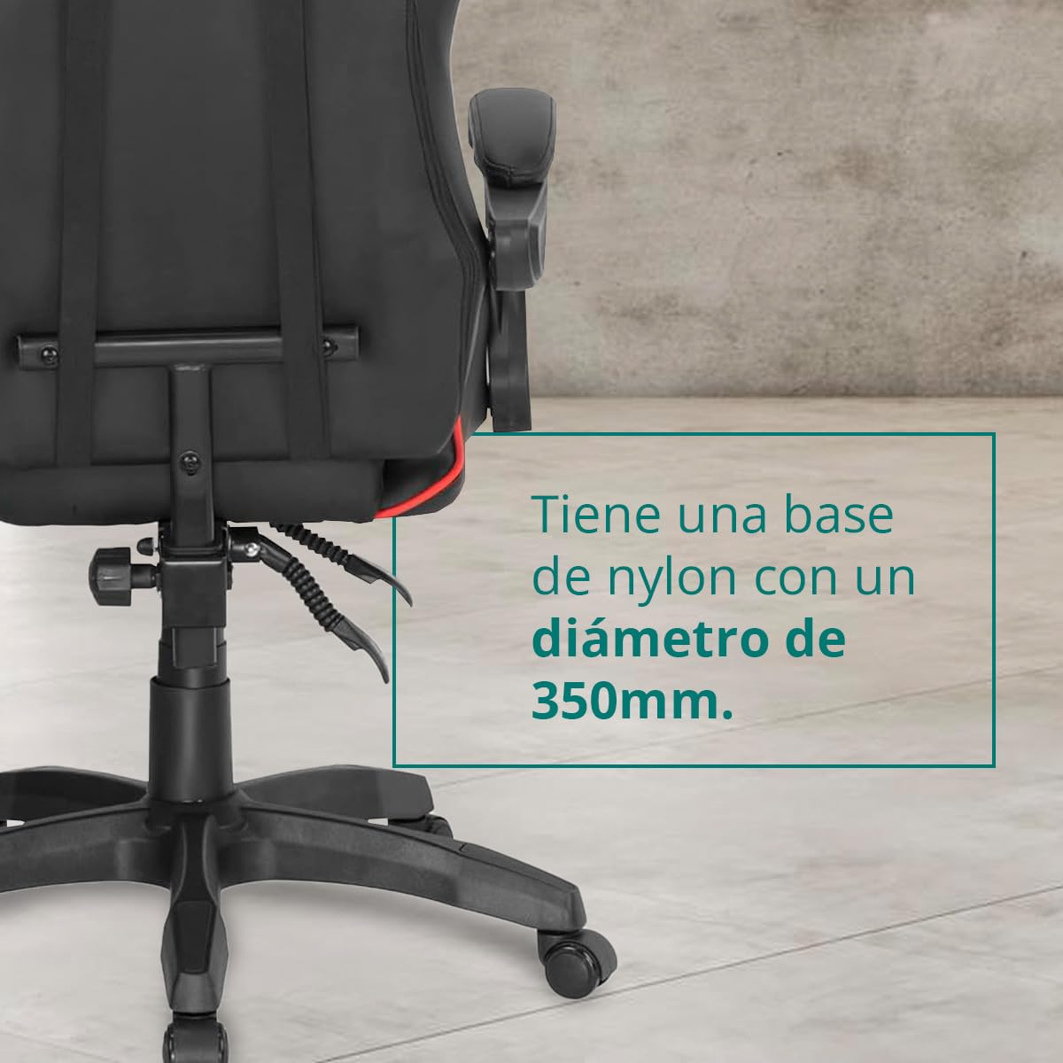 KUBO - Silla Gamer - Ergonómica - Reposacabezas - Elevación Gas Nivel 4 - Máximo Confort - Color: Rojo -Peso Máximo de hasta 130 kg