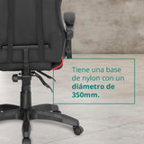 KUBO - Silla Gamer - Ergonómica - Reposacabezas - Elevación Gas Nivel 4 - Máximo Confort - Color: Rojo -Peso Máximo de hasta 130 kg
