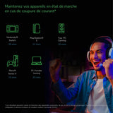 APC Gaming Sistema de alimentación ininterrumpida Back UPS Pro, 2200VA/1320W, Torre, 230V, 4X Tomas Schuko y 2X IEC C13, Luces RGB, Onda sinusoidal Pura, Medianoche (Negro) BGM2200B-GR