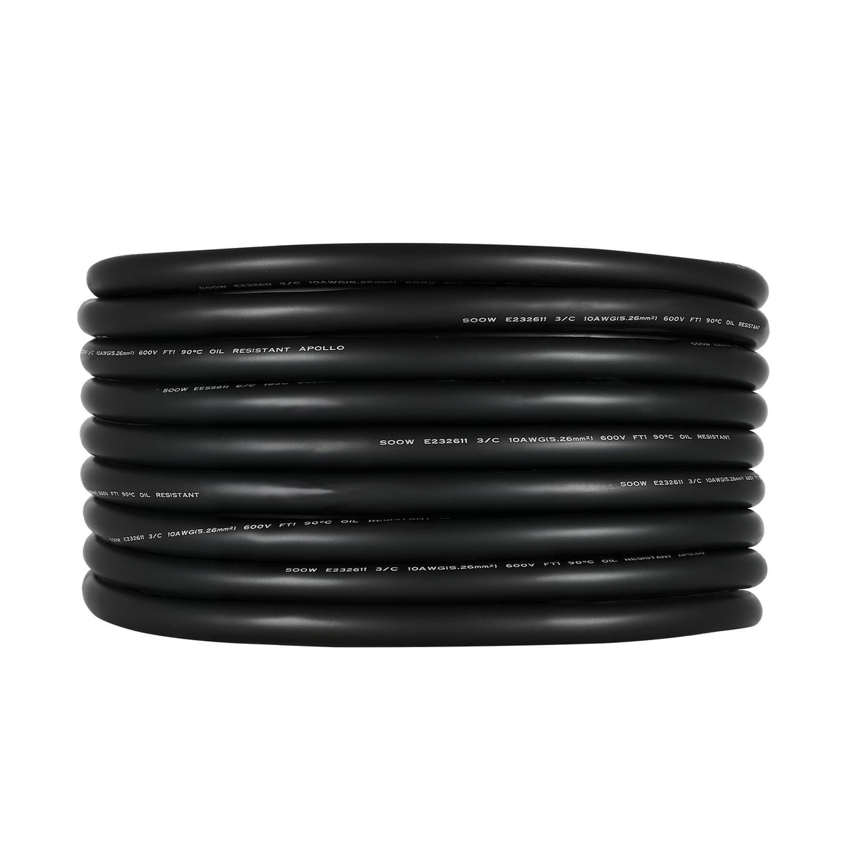 VEVOR SOOW - Cable de alimentación (10 AWG 3 conductores, extensión eléctrica resistente, 600 V, longitud 30,48 m, funda de goma CPE, conductor de alambre fino cobre, cable eléctrico para necesidades