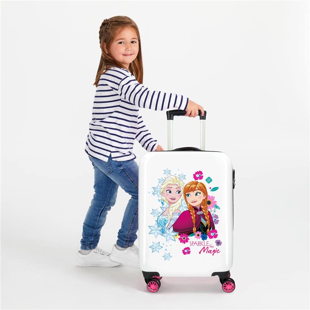 Disney Frozen Sparkle Like Magic Maleta de cabina Multicolor 37x55x20 cms Rígida ABS Cierre combinación 32L 2,5Kgs 4 Ruedas Dobles Equipaje de Mano