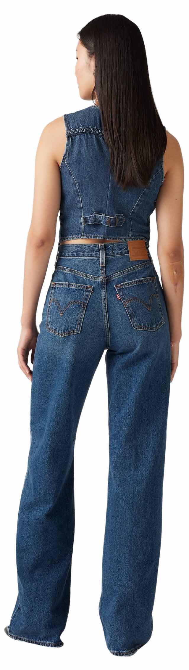 Levi's Ribcage Wide Leg H223 Jeans, Polar Perimiter, 25W x 32L Mujeres