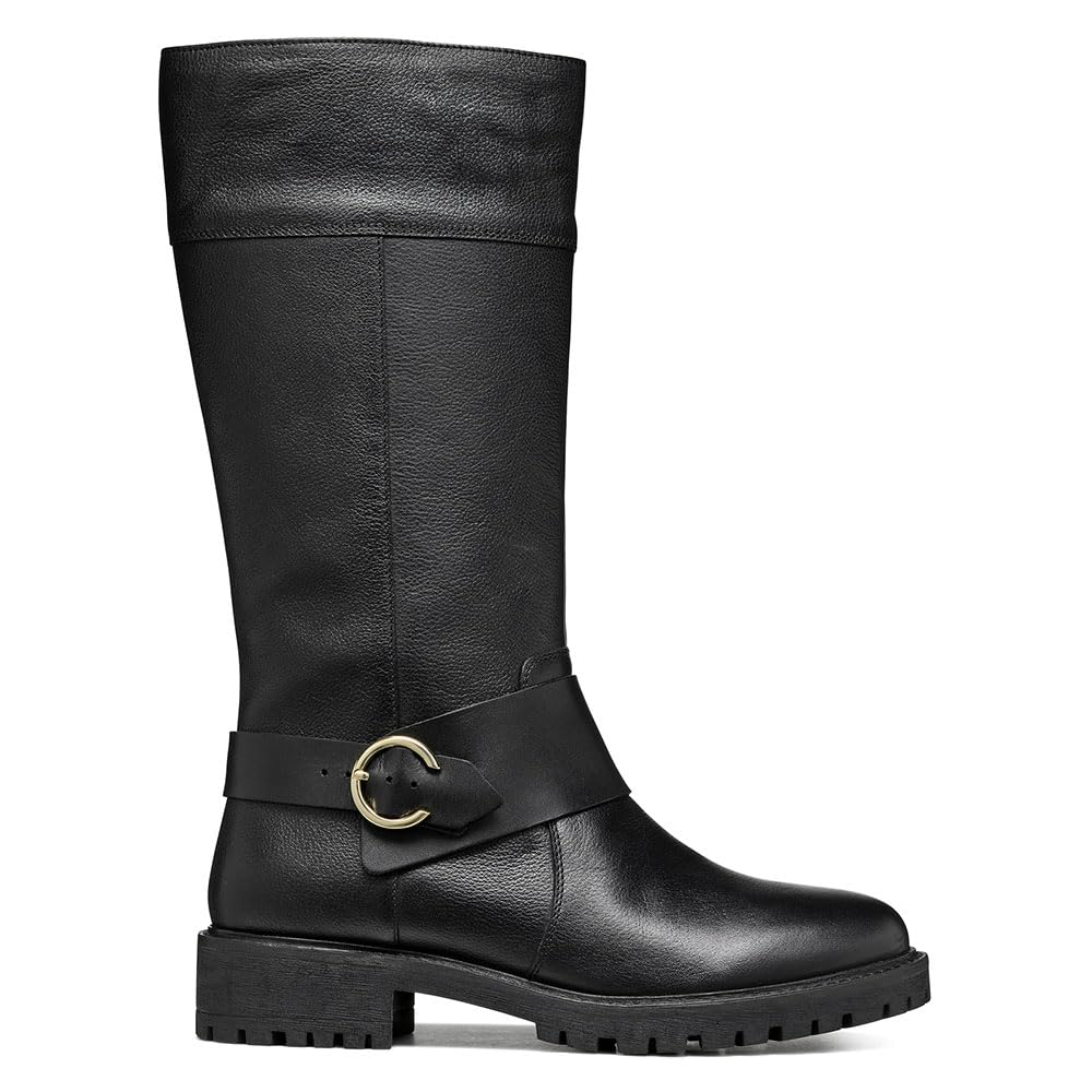 Geox D Hoara A, Botas de Moda Mujer, Negro, 39 EU