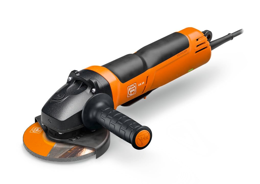 FEIN CG 15-150 BLP Amoladora angular sin escobillas Ø125 mm,1500 W, velocidad en vacío variable 2800-7000 m/min., para trabajos efectivos de desbaste, corte y desbarbado