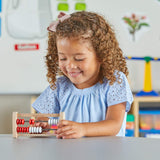 hand2mind-Learning Rekenrek-Juego de 20 Cuentas, Color Madera (Learning Resources 93429)