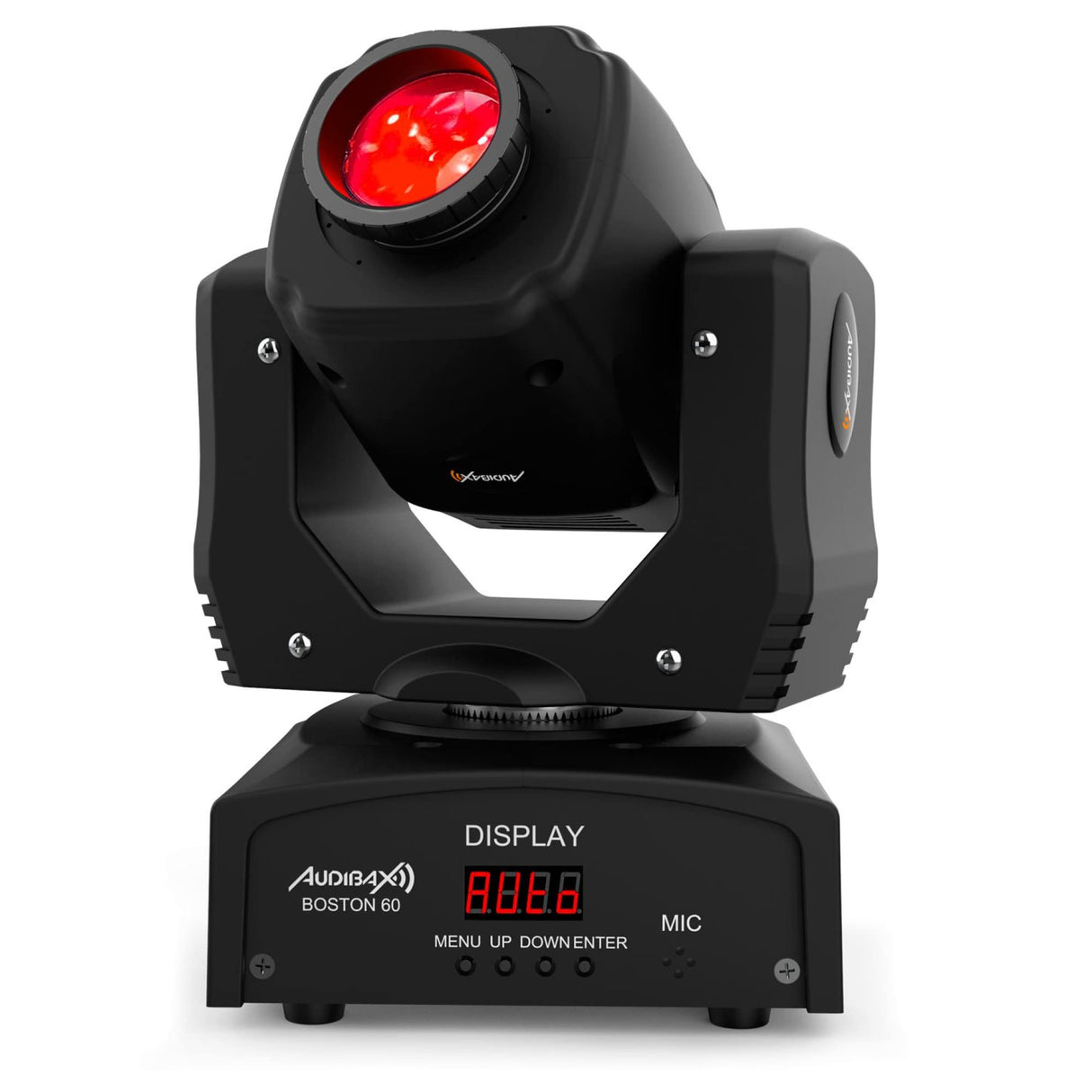 Audibax Boston 60 - Cabeza Móvil LED Spot de 60W - Luz LED DMX para Discoteca - Foco Profesional Móvil - 1 Luz Blanca Spot y 7 Colores - Flash con Múltiples Modos de Control - Iluminación de Escenario