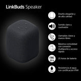 Sony LinkBuds Speaker – Altavoz portátil inalámbrico Bluetooth, IPX4, Resistente al Agua, 25 Horas de batería, Calidad de Llamada nítida, Exteriores, Viajes - Negro