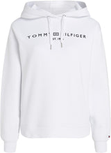 Tommy Hilfiger Hoodie Mujer con Logotipo, Blanco (TH Optic White), XS
