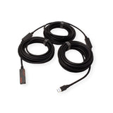 ROLINE Cable repetidor Activo USB 3.2 Gen 1, Negro, 20 m