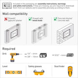 Barkan Soporte TV de Pared 102cm de Largo Inclinable y Giratorio, Articulado para Pantallas de 13-86 Pulgadas, Peso máximo 60Kg, Ultra Extensible, para LED OLED LCD, hasta VESA 600x400
