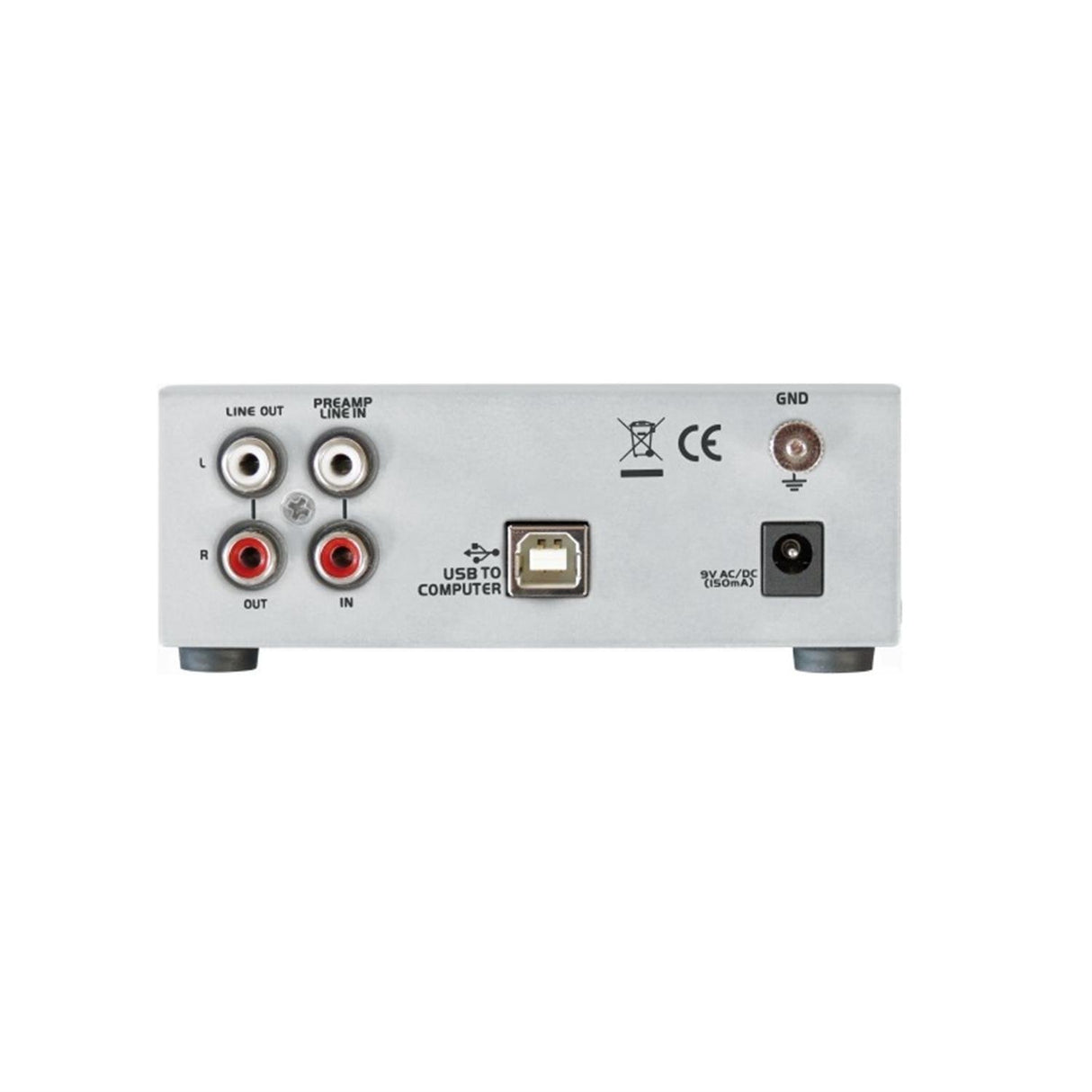 Dynavox UPR-2.0 preamplificador de Phono, para Tocadiscos con Sistemas de cápsulas MM, Salida USB para digitalizar Discos de Vinilo, Plateado