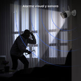 Tenda 2K Kit de Camara Vigilancia WiFi Exterior/Interior sin Cables - 8X 3MP Cámara Seguridad IP de Visión Nocturna en Color con Grabador 8CH 1TB HDD NVR CCTV, Audio Bidireccional, K8W-3TC-1T