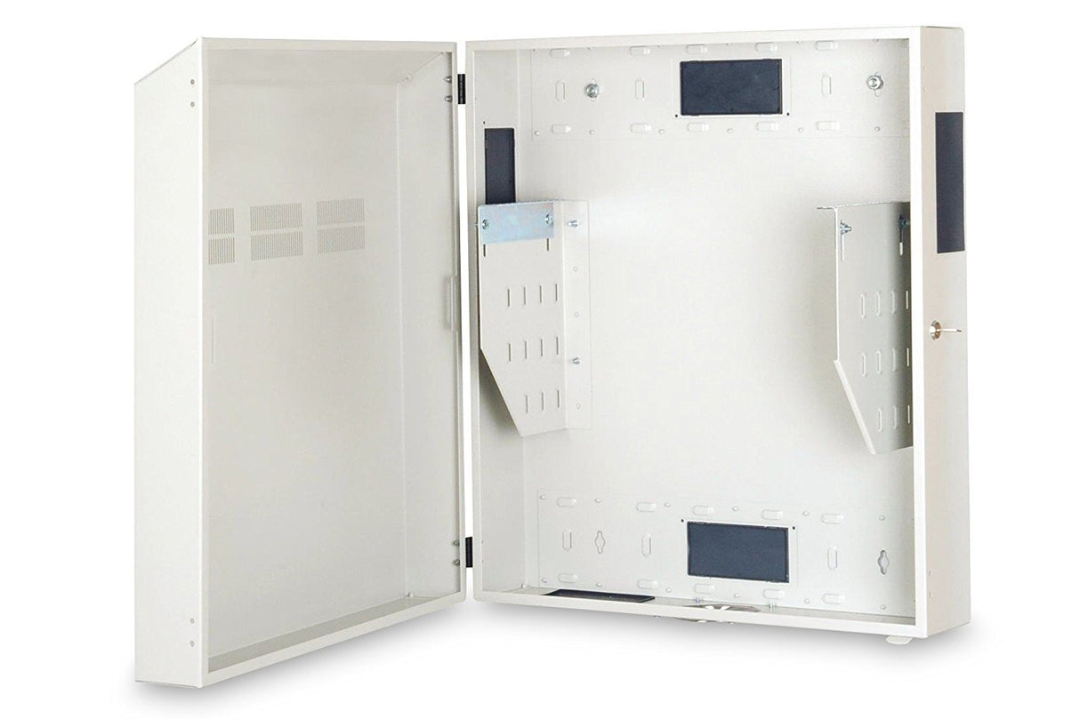 DIGITUS Armario de red - Rack vertical de 19 pulgadas - 4U - Capacidad de carga 100 kg - Profundidad útil 61 cm - Montaje en pared - Gris