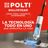 Polti Rollysteam WD50C Fregona de Suelos Sin Cable con Función de Vapor y Aspiración, 450 W, Limpieza Completa en una Sola Pasada, Autolimpieza, Blanco