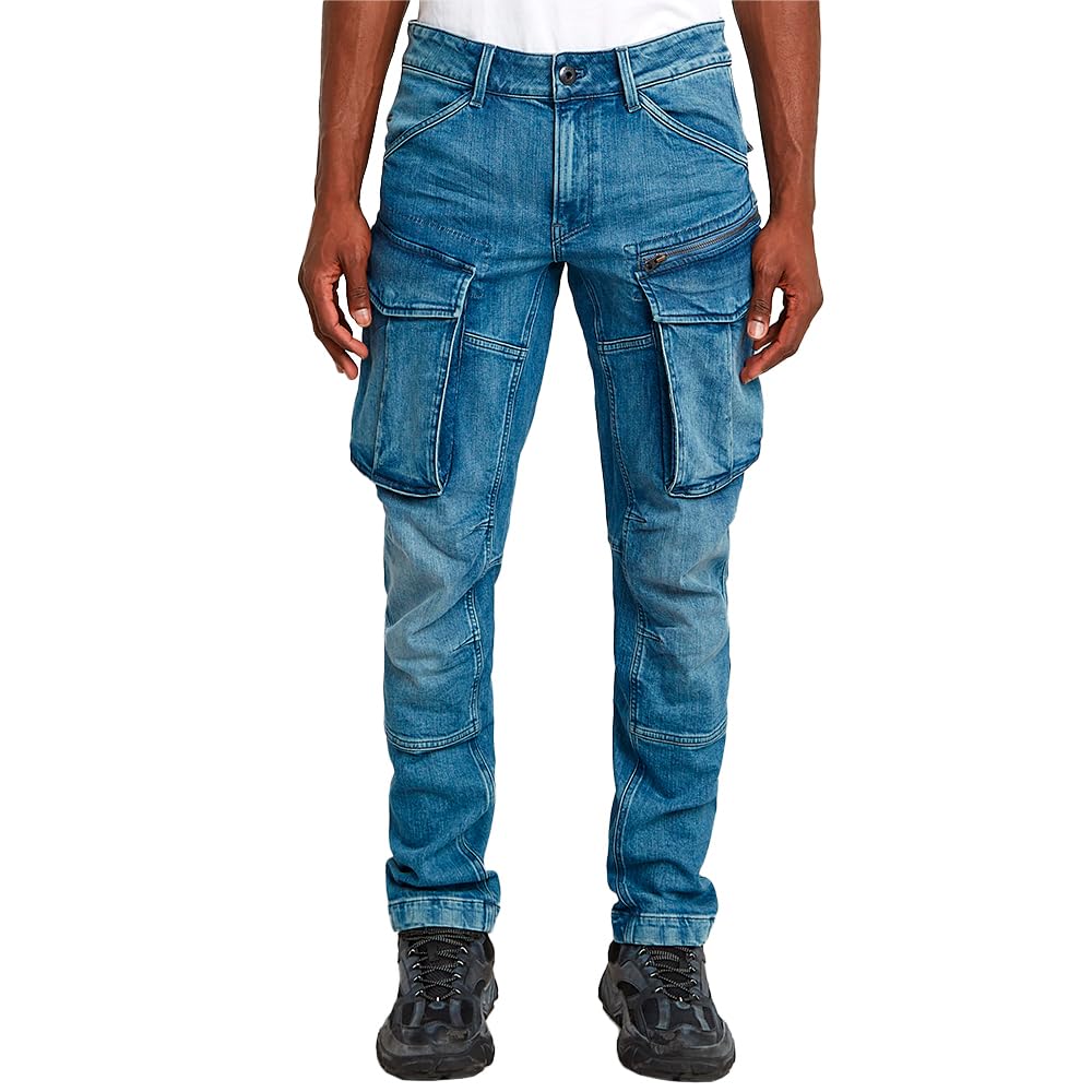 G-STAR Rovic Zip 3D Regular Tapered Denim Jeans, Jeans para Hombre, Azul (Antique Faded Uniform Blue D23077-d761-h150), 35W / 34L