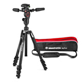 Manfrotto Befree 3-Way Live Advanced - Trípode y Cabezal de Aluminio para Cámaras y Videocámaras de hasta 6 kg, Ultracompacto - Accesorio para la Creación de Contenidos, Fotos y Videos