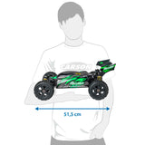 Carson 500409082 1:8 Akuma Buggy 4WD 100% RTR Verde - Coche teledirigido, Off-Road, vehículo RC, Coche RC 70 km/h, Buggy teledirigido