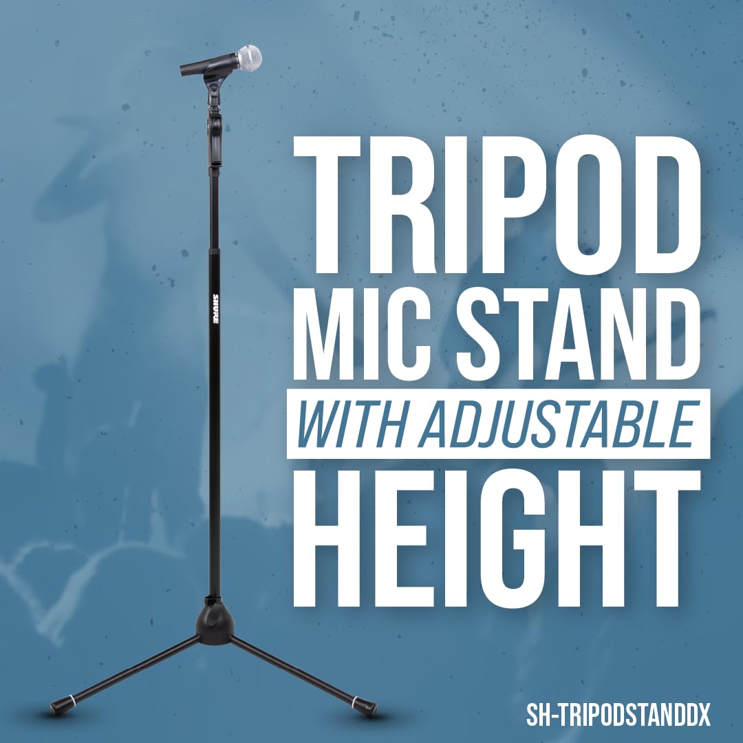 Shure by Gator Stage & Studio Series; Pie de trípode de lujo Shure con empuñadura para una mano; (SH-TRIPODSTANDDX)