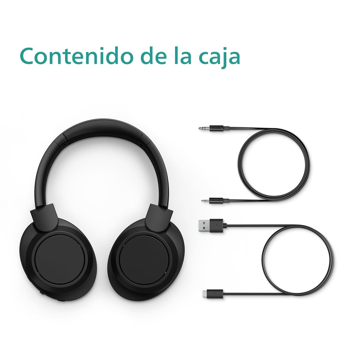 Philips Audio TAH6509BK/00 Auriculares Over-Ear inalámbricos Bluetooth con ANC, Compatible con asistentes de Voz, hasta 70 Horas de reproducción de música - Negro