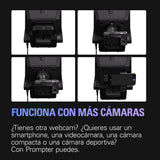 Elgato Prompter – Teleprompter con pantalla incorporada, YouTube, Twitch, Zoom, Teams y más, compatible con DSLR, Webcam, Smartphone, segundo monitor, funciona con Mac, PC & Stream Deck