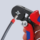Knipex Alicate autoajustable para crimpar punteras huecas de acceso lateral bruñido, con fundas multicomponentes 180 mm 97 53 04