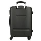 Disney Mickey Outline Maleta mediana Negro 46x65x23 cms Rígida ABS Cierre de combinación lateral 56L 3 kgs 4 Ruedas dobles
