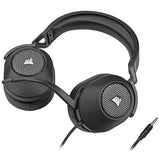 Corsair HS65 SURROUND Auriculares Multiplataforma con Cable para Juegos - Sonido envolvente Dolby 7.1 - SonarWorks SoundID -Compatible iCUE - PC, Mac, PS5, PS4, Xbox, Nintendo Switch, Móvil - Carbono