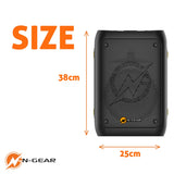 N-Gear The Flash Banger 777 Music Box - Caja portátil Bluetooth con Efectos de luz RGB y Altavoz de Graves de 8" - 160 W MP3 PartyBox con batería, Mando a Distancia y micrófonos
