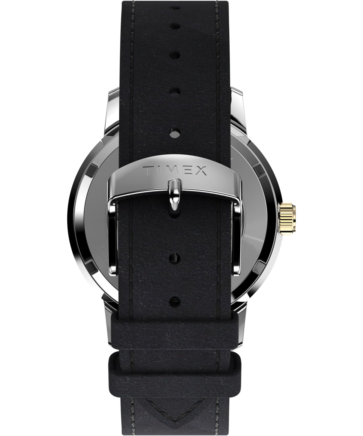 Timex Marlin Automatic - Reloj de 40 mm para hombre, correa de liberación rápida de dos piezas de cuero negro, esfera negra, caja de acero inoxidable TW2W33900