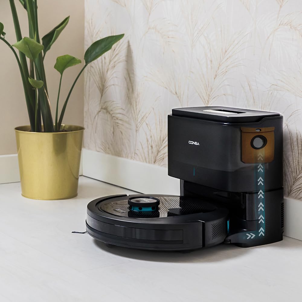 Cecotec Robot Aspirador Conga 7490 Ultimate Home X-Treme, 2600 Pa, 120 min autonomía, navegación láser y Base de autovaciado, Limpieza 4 en 1, Cepillo Central multifunción, App