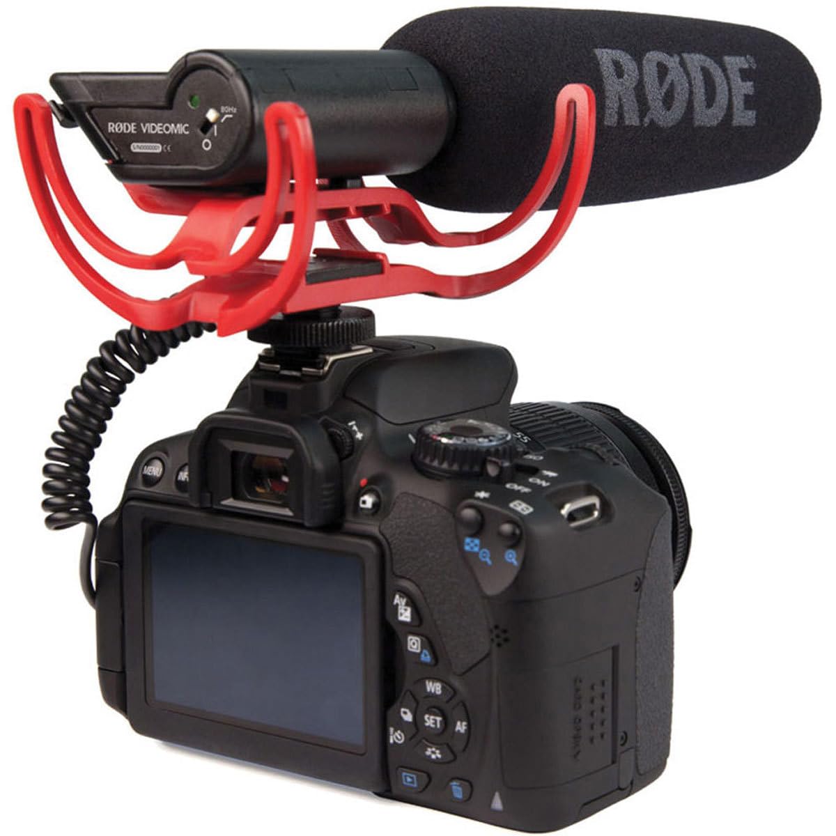 RØDE VideoMic Rycote Micrófono de cañón de para cámara RØDE VideoMic con filtro paso alto y atenuador para grabación cinematográfica, creación de contenido y grabación en exteriores