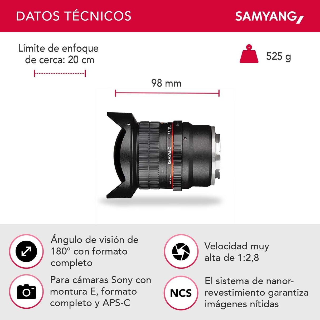Samyang 12mm 1:2,8 Sony E-Mount