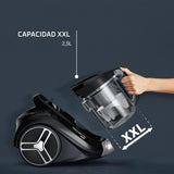 Rowenta Compact Power XXL Aspiradora con cable sin bolsa, motor EffiTech, depósito suciedad 2,5L, tecnología ciclónica, cabezal alta eficiencia, accesorio para mascotas, aspiradora silenciosa, RO4871