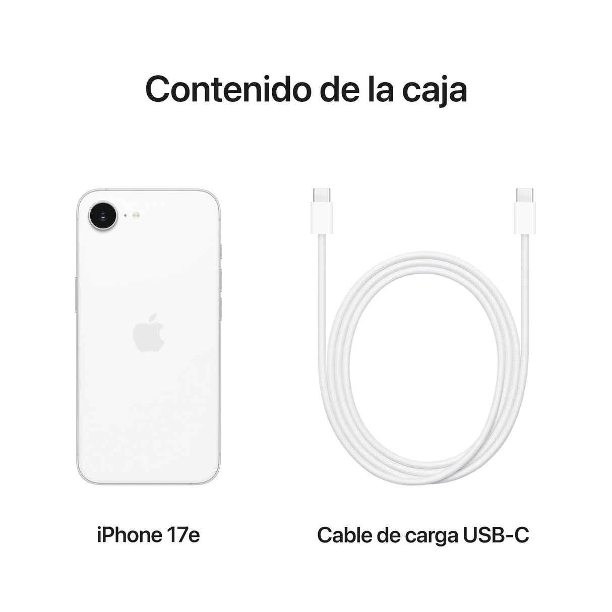 Apple iPhone 17e de 512 GB: Pantalla Super Retina XDR de 6,1 Pulgadas, Chip A19, autonomía para Todo el día, cámara Fusion de 48 Mpx; Blanco