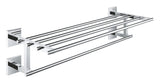 Grohe Start Cube QuickFix - Barra para toallas múltiple, cromo, para atornillar con QuickScrew, no pegamento, ref. 41099000