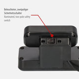 Brennenstuhl Regleta de sobremesa dúplex con Interruptor (Regleta con USB C Power Delivery, 1x USB C y 1x USB A, 10x Tomas de Contacto de protección, 2m) Plata/Negro
