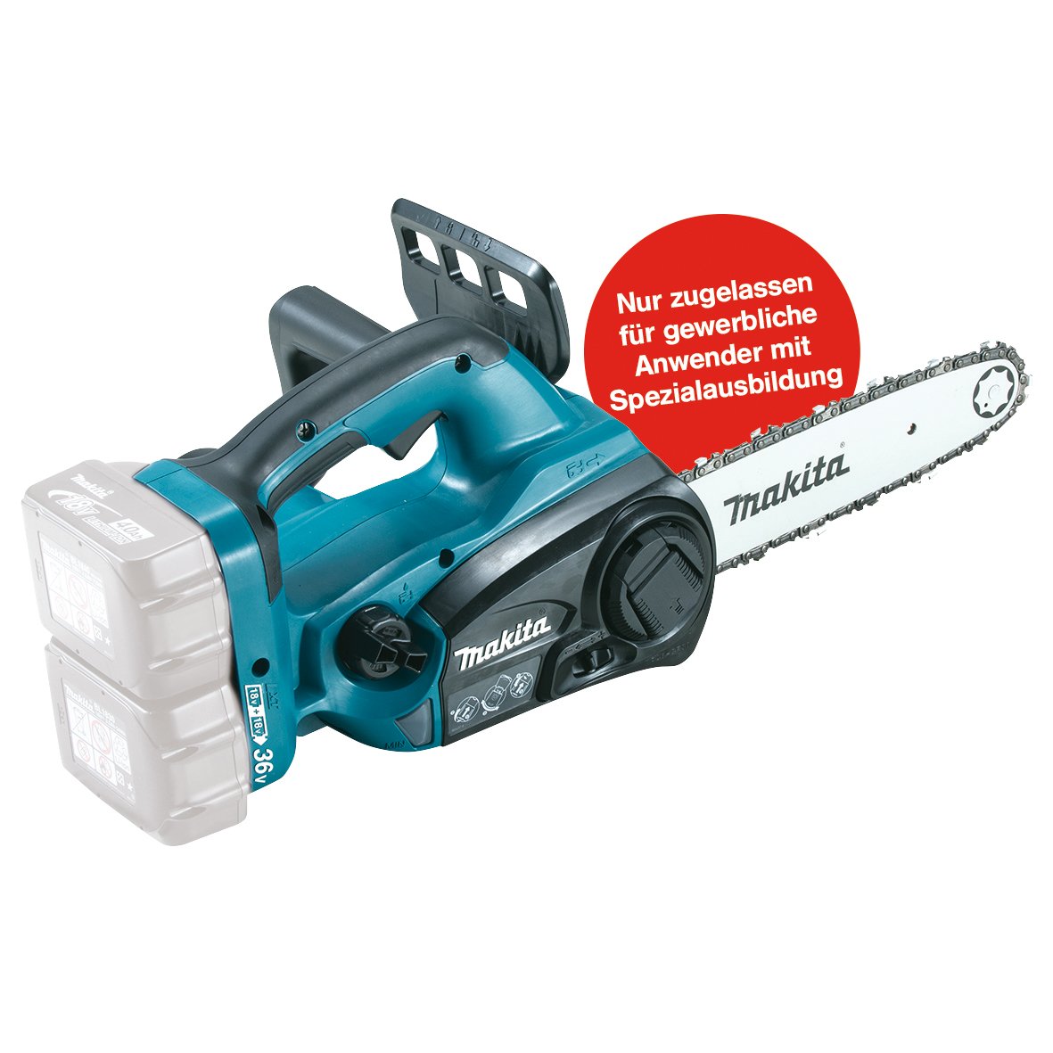 Makita DUC252Z - Sierra de cadena 30cm 18V + 18V