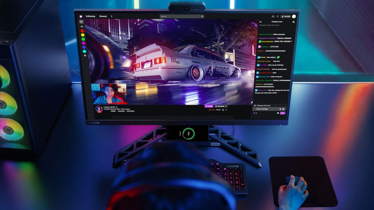 Lenovo Legion Y32p-30 - Monitor Gaming 31.5" 4K UHD con EyeSafe (IPS, 144 Hz, 0.2ms, HDMI DP USB-C + Cables, FreeSync Premium, HDR400, Altavoces) Ajuste de Inclinación/Elevación/Rotación - Negro