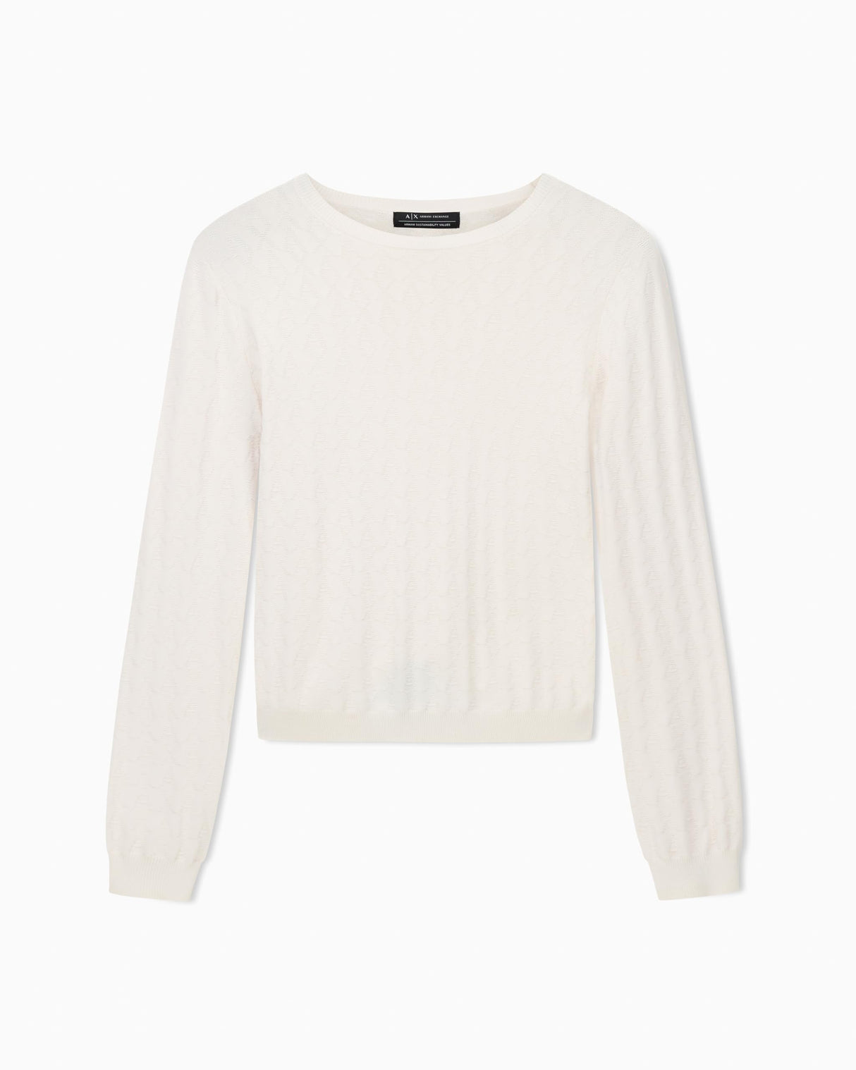 Armani Exchange Essential, Sustainable, All Over Logo Suéter, ISO, S para Mujer