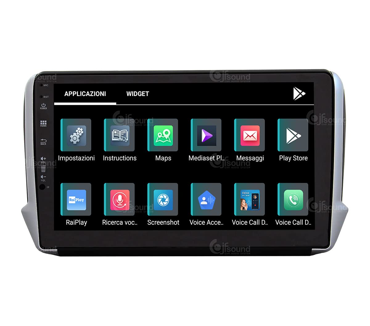 Autorradio de Ajuste Personalizado para Peugeot 2008 e 208 Android GPS Bluetooth WiFi Dab USB Pantalla táctil Full HD 9" procesador de 8 núcleos y comandos de Voz
