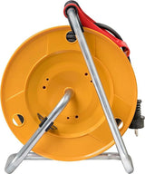 Brennenstuhl - Carrete de cable estándar Pro/Enrollador eléctrico con 4 tomas de corriente (válvulas, manija cablepilot, indicador de presencia de tensión, exterior, 33 m de cable) fabricado en