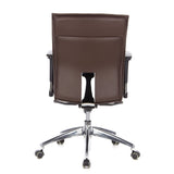 hjh OFFICE 600140 Silla ejecutiva Murano 10 Cuero marrón, Silla de Oficina con Ruedas Silla giratoria