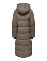 ONLY Onlann Premium Puffer Coat X-Long Otw Abrigo, marrón, L para Mujer