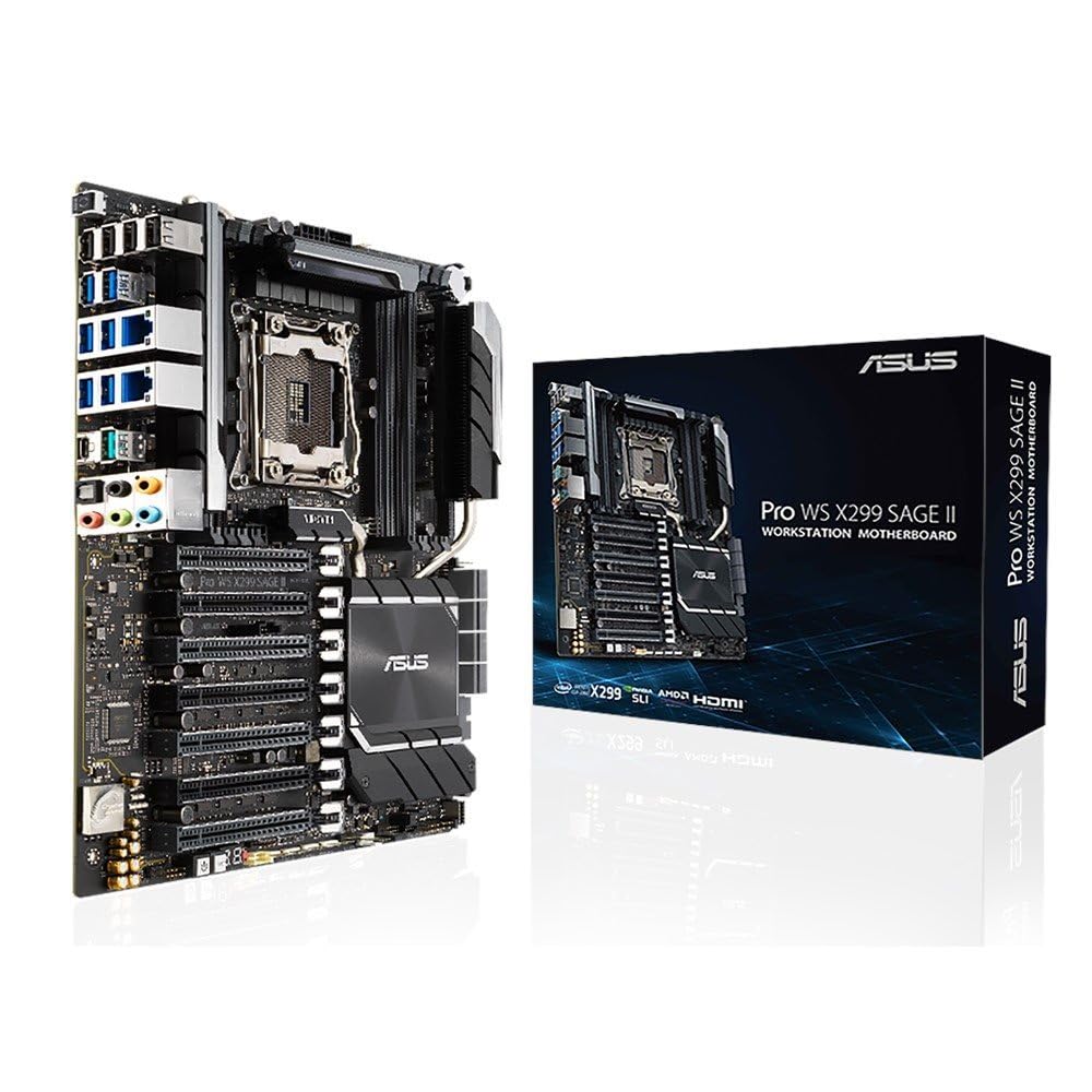 Placa ASUS Pro WS X299 Sage II,Intel,2066,X299,8DDR4,256GB,2GBLAN,8SATA3,2XU.2,2XM.2,USB3.2,CEB